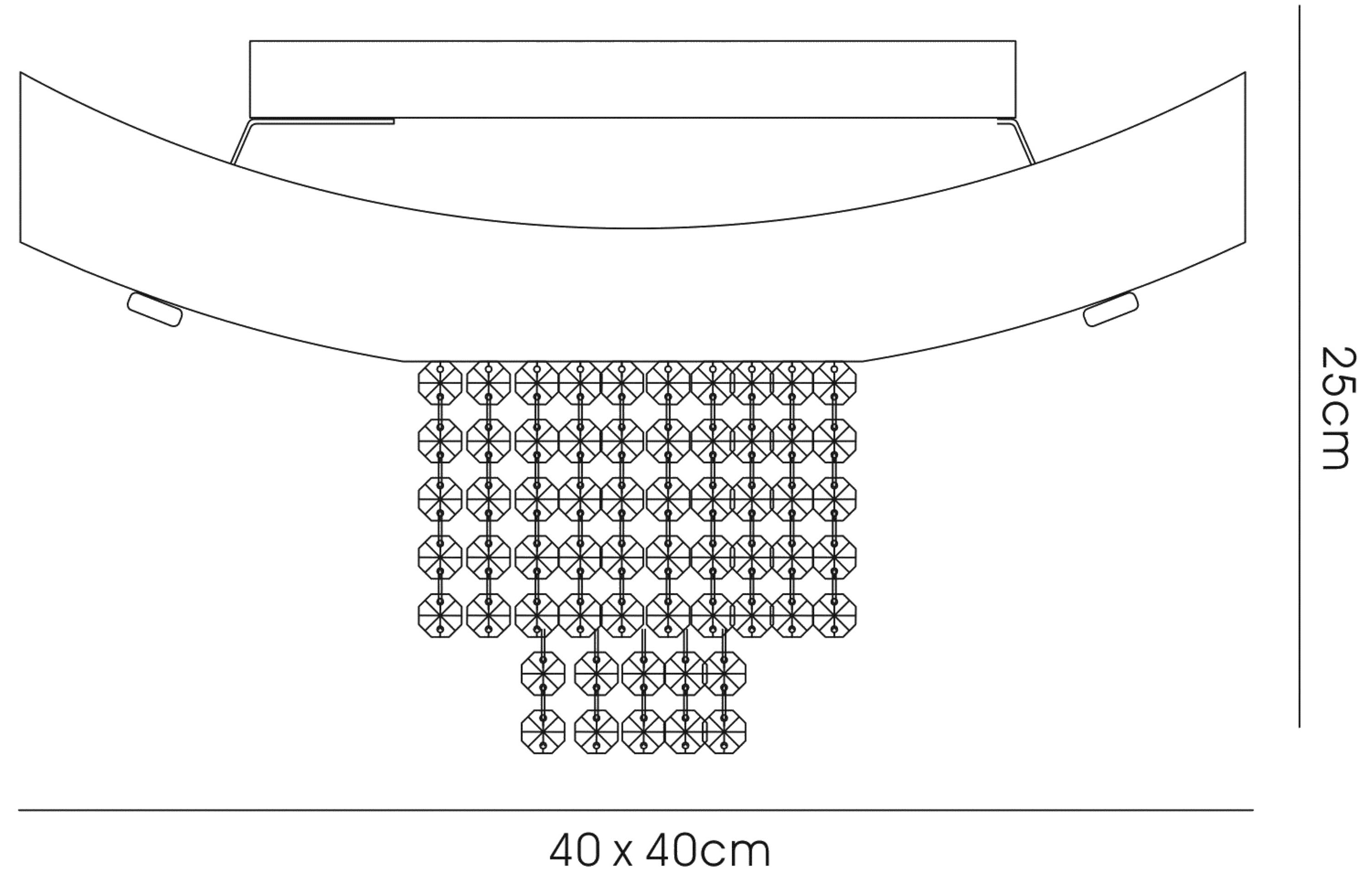 Nyla Crystal Ceiling Lights Diyas Ringed & Square Crystal Fittings